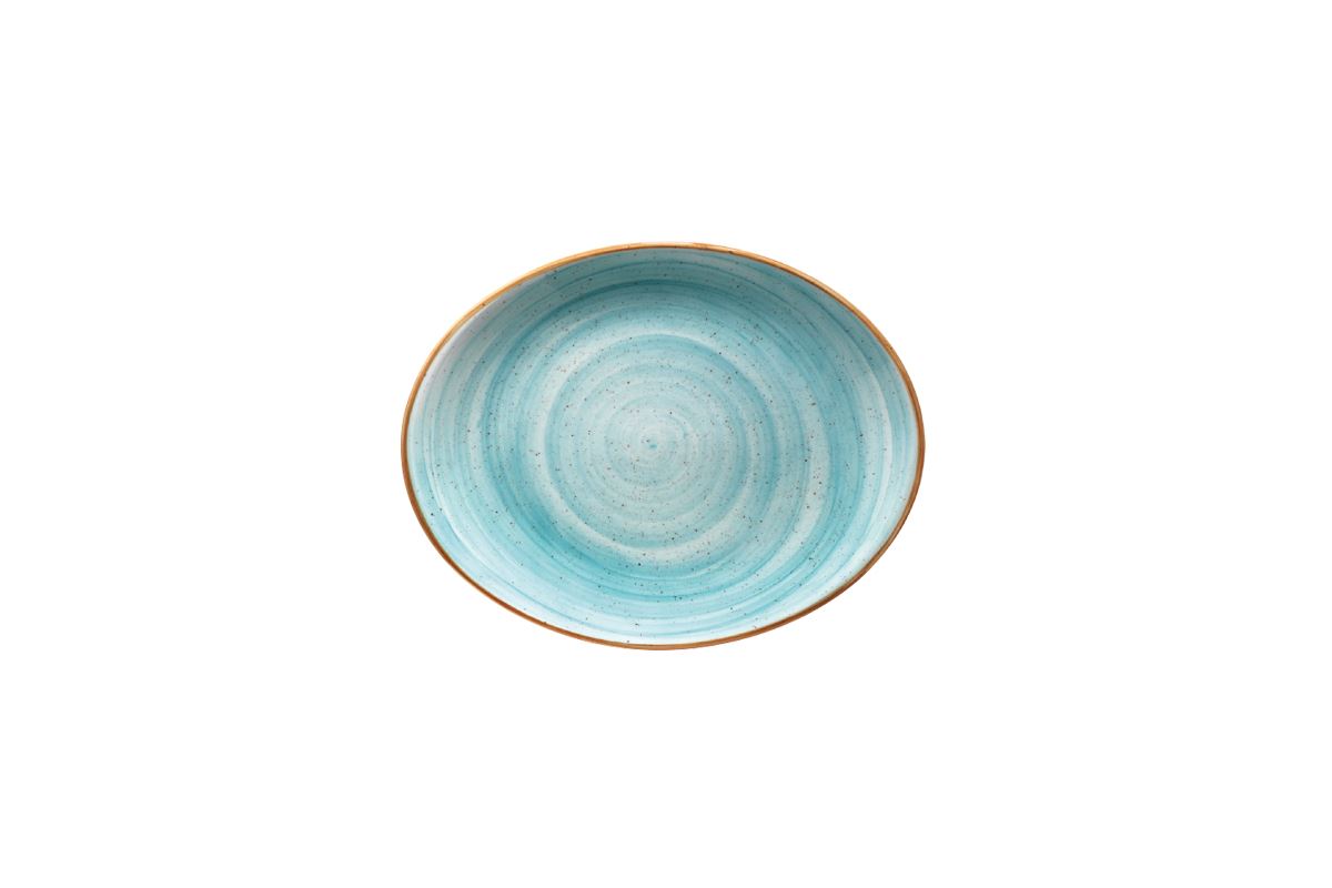 Блюдо овальное 360*280 мм. Аква, форма Мув /1/6/ 62322