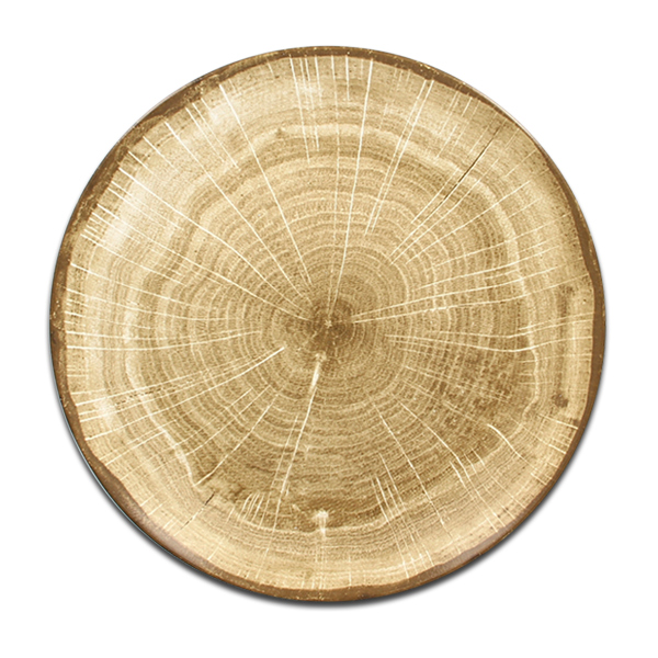 Тарелка "Coupe" круглая плоская зеленая RAK Porcelain «WoodArt», D=21 см