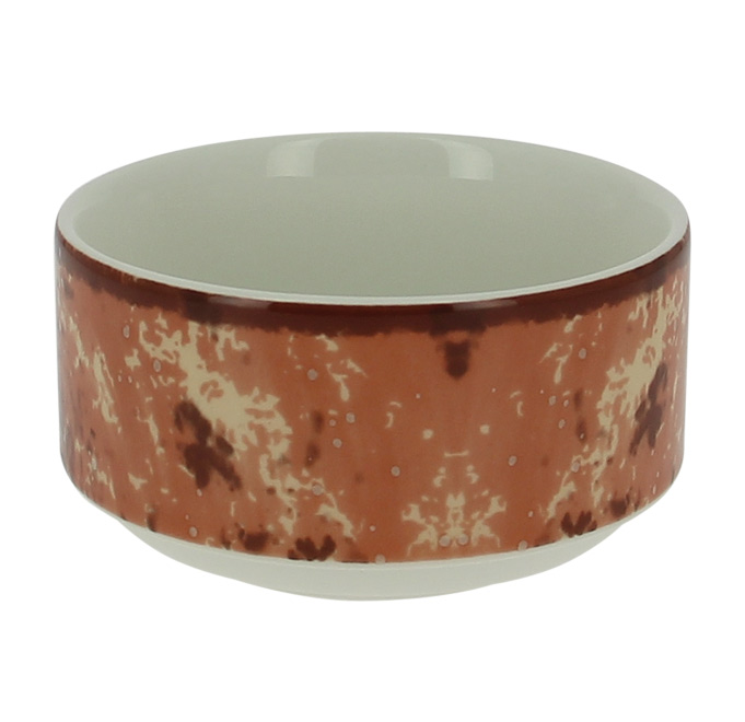 Салатник круглый штабелируемый коричневый RAK Porcelain «Peppery», 300 мл
