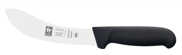 Нож для снятия кожи 160/290 мм. изогнутый, черный SAFE Icel /1/6/ 68118