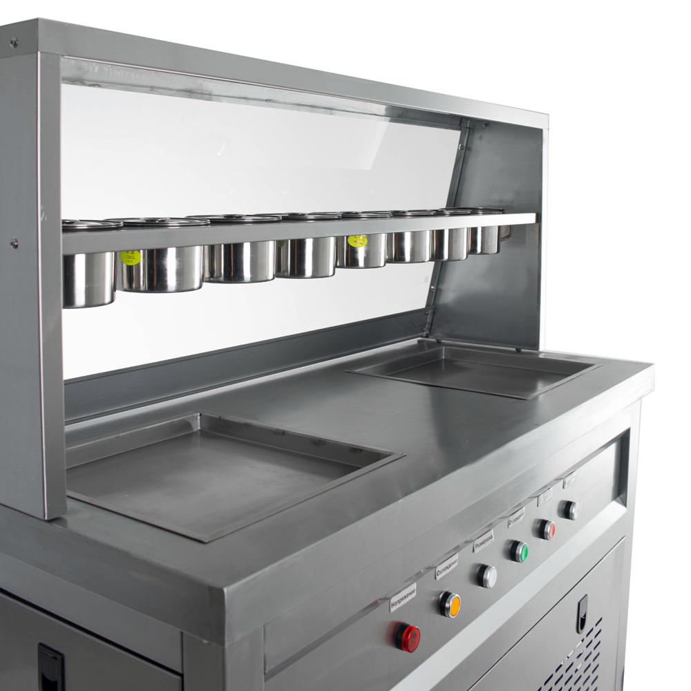 Фризер для ролл мороженого KCB-2F Foodatlas (контейнеры, стол для топпингов)