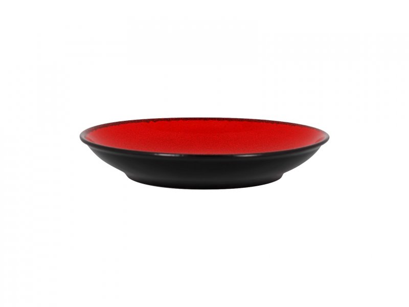 Тарелка "Coupe" глубокая объем 1.25л d=28см цвет черный/красныйRAK Porcelain «Fire»