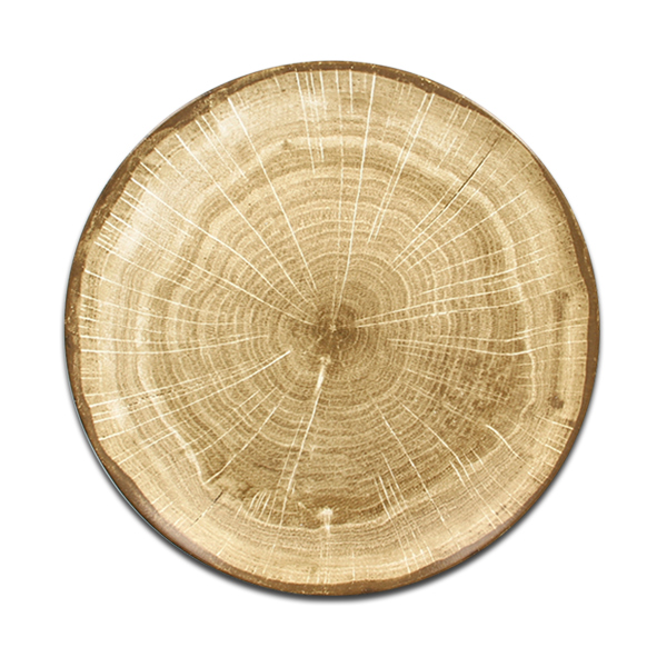 Тарелка "Coupe" круглая плоская зеленая RAK Porcelain «WoodArt», D=15 см