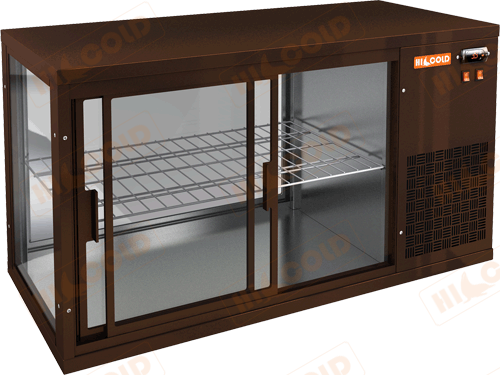 Настольная холодильная витрина  HICOLD  VRL 900 R Brown 284962
