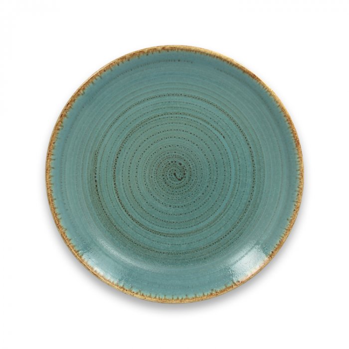 Тарелка "Coupe" круглая плоская Lagoon RAK Porcelain «TWIRL», D=24 см