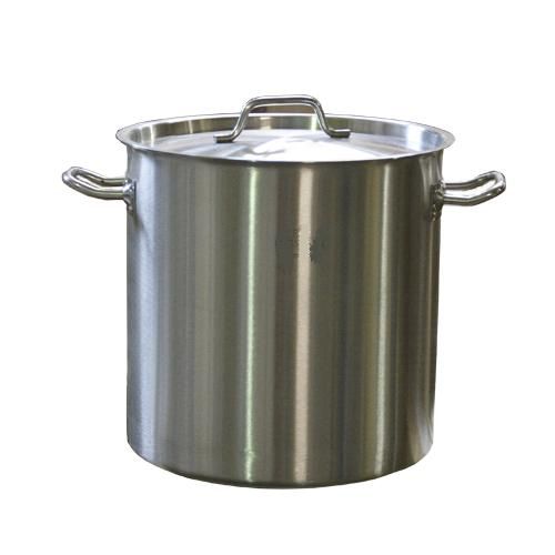Котел 25 л. нерж. d=32 см. h=30 см. тройное дно с крышк. (индукция) MGsteel /1/ 39208