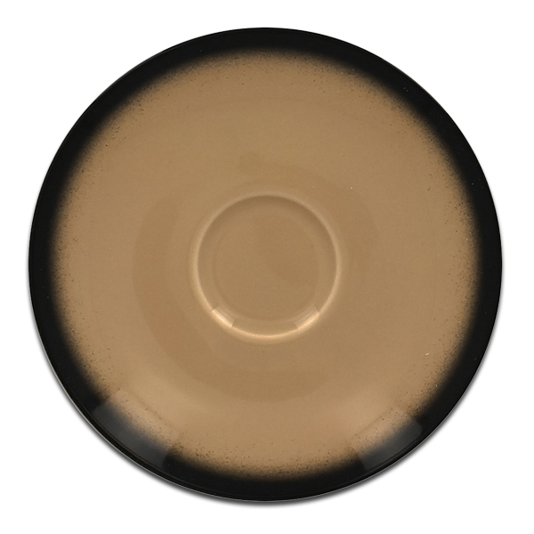 Блюдце круглое бежевое RAK Porcelain «Lea», D=15 см