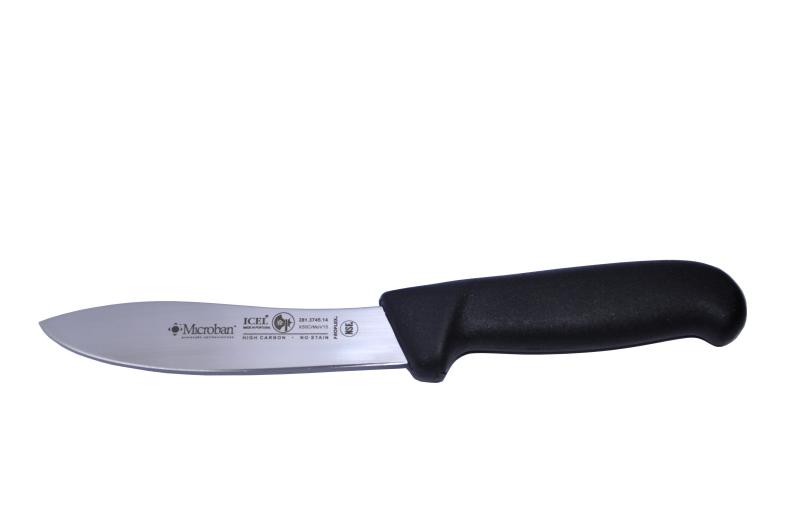 Нож для снятия кожи 140/260 мм. изогнутый, черный SAFE Icel /1/6/ 56066