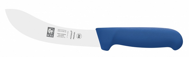 Нож для снятия кожи 160/290 мм. изогнутый, синий SAFE Icel /1/6/ 71801