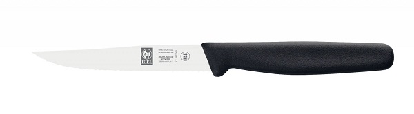 Нож для овощей 100/200 мм. с волн. кромкой, черный PRACTICA Icel /1/ 67974