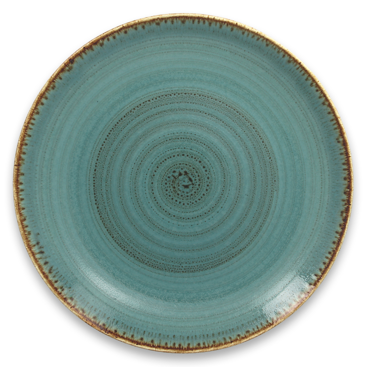 Тарелка "Coupe" круглая плоская Lagoon RAK Porcelain «TWIRL», D=29 см