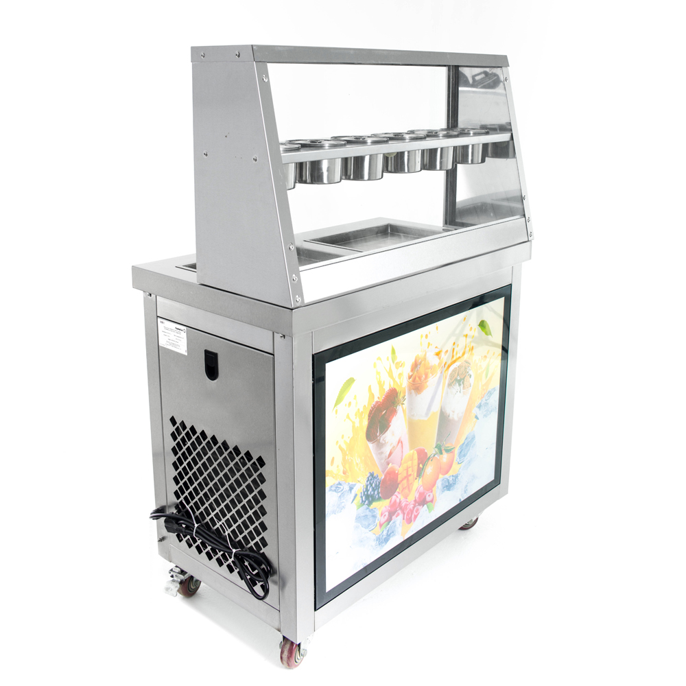 Фризер для ролл мороженого KCB-2F Foodatlas (контейнеры , световой короб, 2 компрессора)