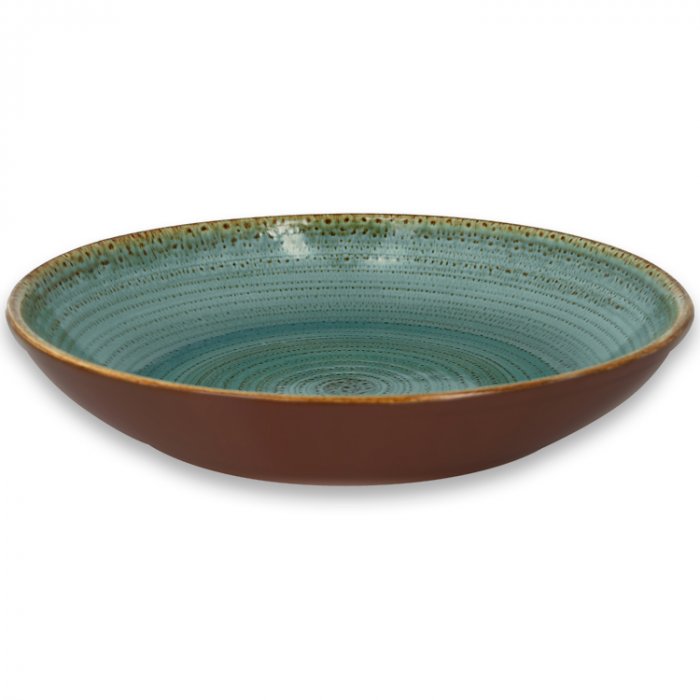 Тарелка "Coupe" круглая глубокая Lagoon RAK Porcelain «TWIRL», D=36 см, 3,6 л