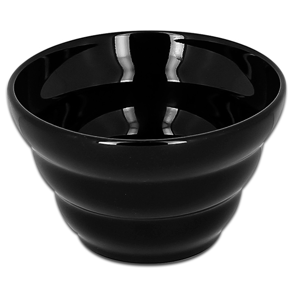 Салатник круглый с "3 волнами" черный d=12.2см. объем 420мл. RAK Porcelain «Aurea»