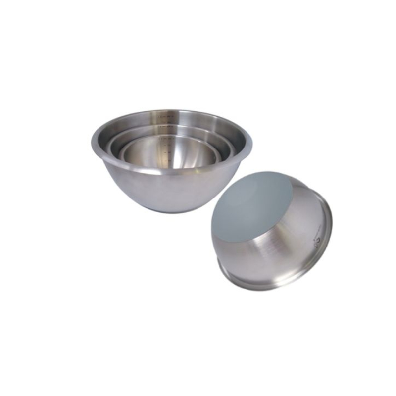 Миска  3,6 л. d=24 см. полусферич. нерж. силикон. дно De Buyer /1/ 30736