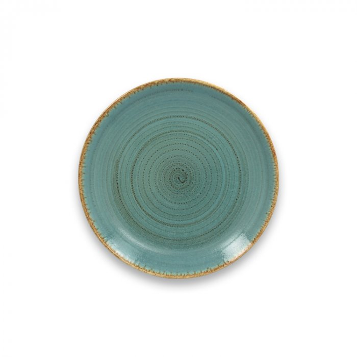 Тарелка "Coupe" круглая плоская Lagoon RAK Porcelain «TWIRL», D=18 см