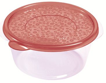 Контейнер для продуктов круглый 1,75 л. 19,7*9 см. п/п бордовый /1/24/ 43299