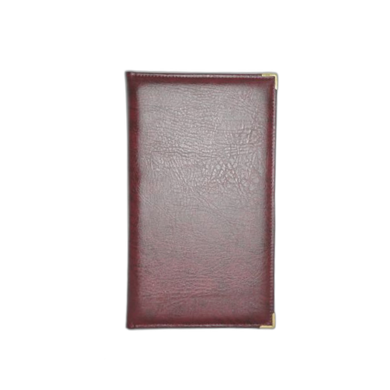 Папка-карта вин 32,5*18,5см кож.зам.-шелк бордо съемные файлы /1/ 35876