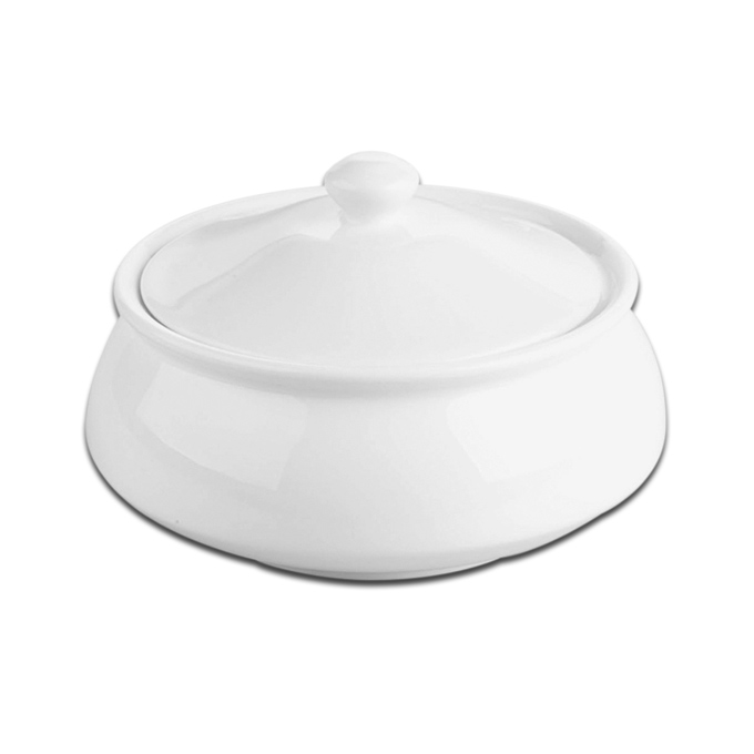 Емкость с крышкой овальная 500мл RAK Porcelain «Minimax», 14,5x15,5 см