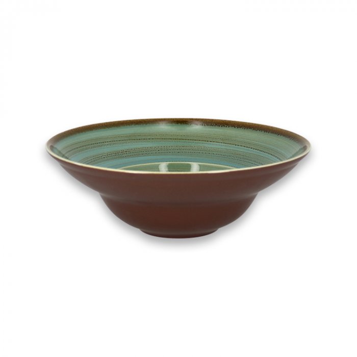 Тарелка круглая глубокая Lagoon RAK Porcelain «TWIRL», D=23 см, H=8 см, 320 мл