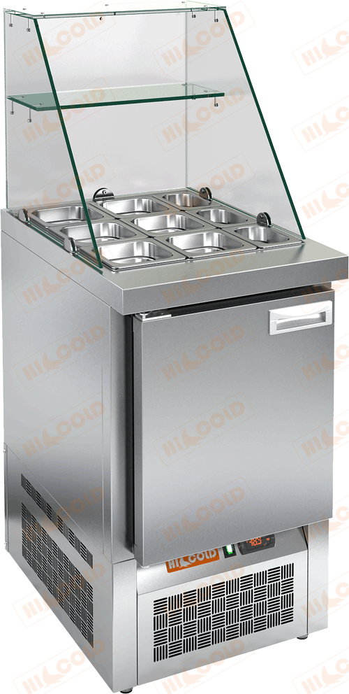Стол холодильный для салатов (саладетта)  HICOLD  SLE3-1GN высокое стекло 292852