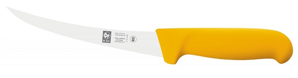 Нож обвалочный 150/290 мм. изогнутый, гибкое лезвие, желтый Poly Icel /1/ 68000