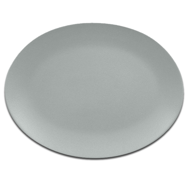 Тарелка овальная плоская серая RAK Porcelain «NeoFusion Mellow», 36x27 см