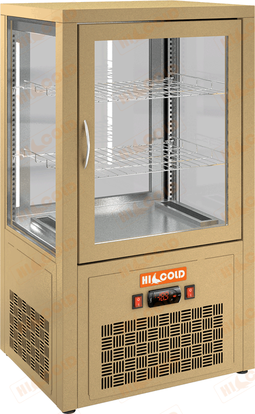 Настольная вертикальная сквозная холодильная витрина  HICOLD  VRC T 70 Beige 294054